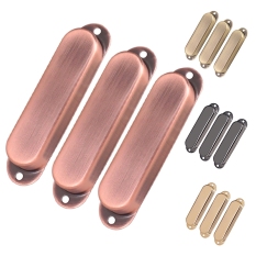 3Pcs Guitar Pickup Covers Closed Metal Single Coil Pickup Cover for ST SQ Electric Guitar Style