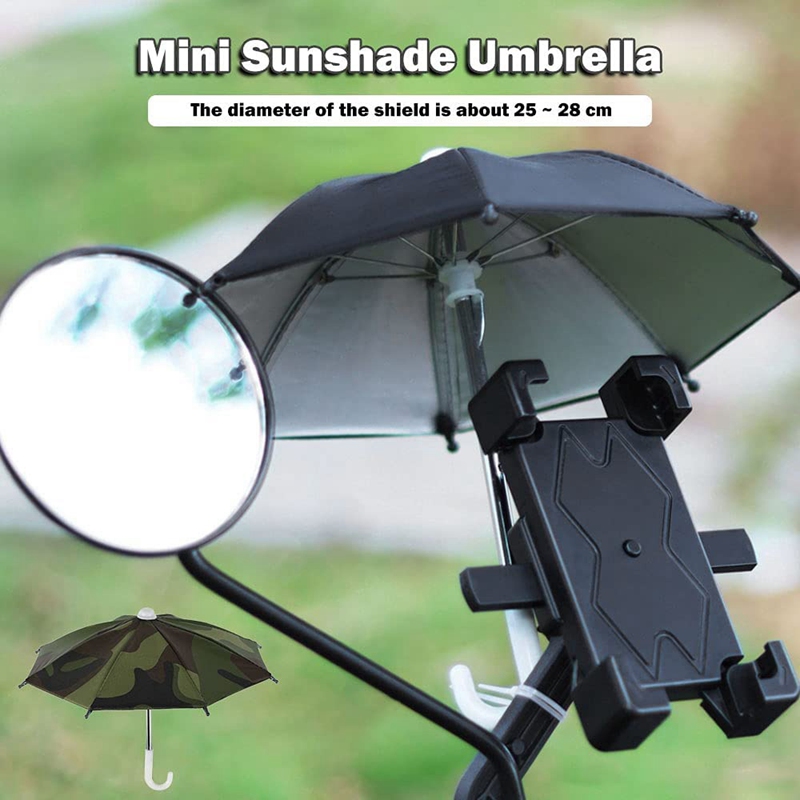 Mobile Phone Umbrella Motorcycle Stand Waterproof Windproof Prevent Sun Portable Mini Umbrella Riding