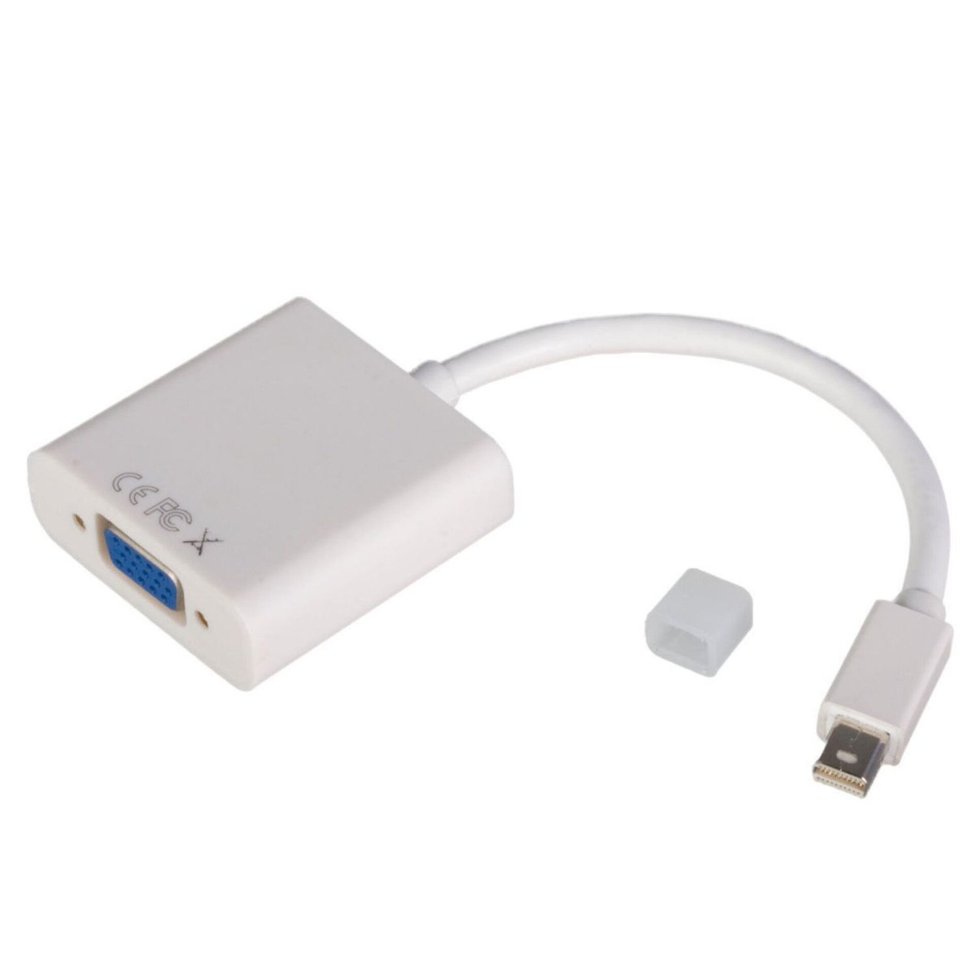 สายMiniDP Mini Thunderbolt Mini Display Port To VGA สำหรับ MacBook/Pro/Air/iMac และ Microsoft Surface (White)