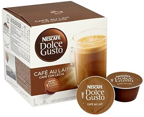 Original Nescafe -- CAFE AU LAIT --รสนี้เป็น iconic ของ Dolce Gusto  กาแฟแคปซูล สำหรับเครื่อง Dolce Gusto  16 capsules a harmonious balance of intense coffee and smooth milk