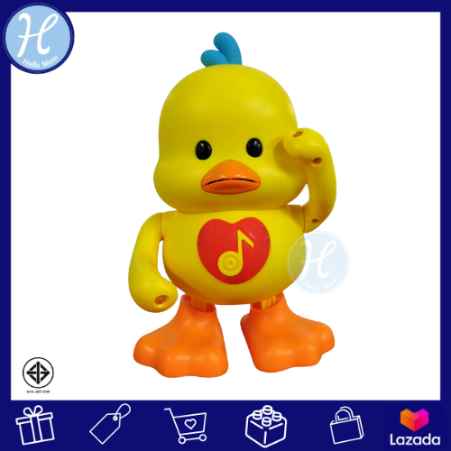 HelloMom 3D เป็ดดุ๊กดิ๊ก Music Dancing  Duck ของเล่นเสริมสร้างพัฒนาการเด็ก และฝึกฝนทักษะ สีสันสวยงาม ของเล่นเป็ดเต้นได้ มีเสียง มีไฟ