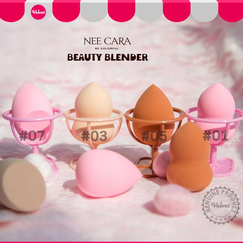 Nee Cara ฟองน้ำแต่งหน้า Beauty Blender N201 ฟองน้ำไข่ 1 ชิ้น (velvetcosme)
