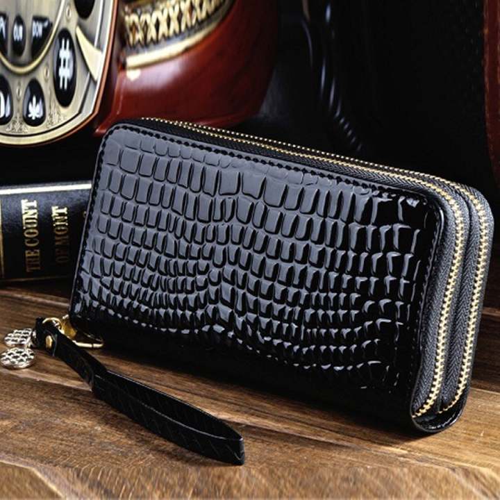 Beauty bag กระเป๋าสตางค์ใบยาว กระเป๋าเงินผู้หญิง กระเป๋าสตางค์น่ารัก รุ่น LW-036 (สีดำ)