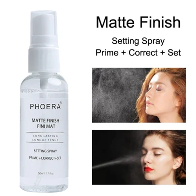 JUDYDOLL【Ready Stock】 PHOERA 50ML Makeup Setting Spray Matte Transparent Spray Oil-control Natural Long Lasting Make Up Fix Foundation Spray Beauty supplies