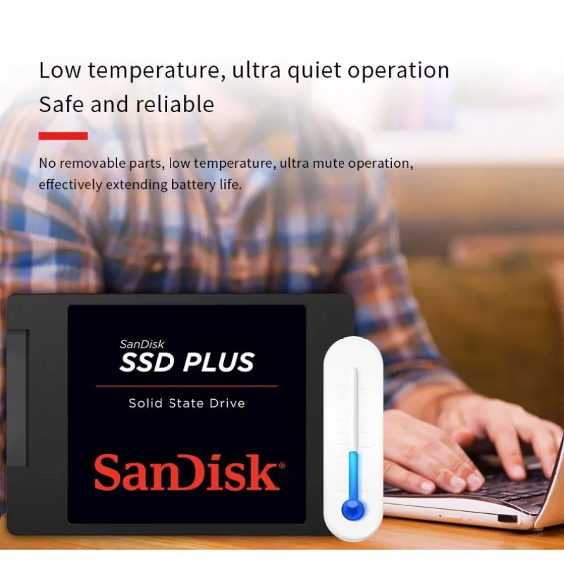 ภาพสินค้าSanDisk SSD PLUS 3D NAND 2.5" SATA Solid State Drive Max. 560MB/s ((120G/240G/480G/960G) เหมาะสำหรับโน๊ตบุ๊คและเดสก์ท็อป1-3 วัน รับประกัน 3 ปี จากร้าน Woof บน Lazada ภาพที่ 10
