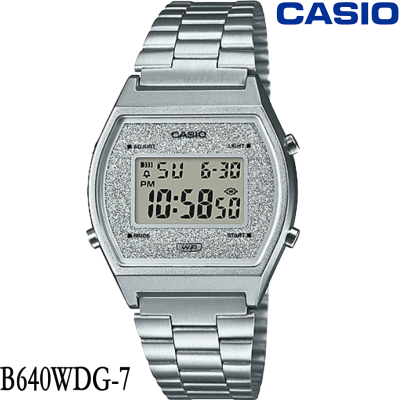 นาฬิกา Casio (ประกัน CMG ศูนย์เซ็นทรัล 1 ปี) นาฬิกาข้อมือผู้ชาย-ผู้หญิง B640WDG-7 B640WGG-9 สายสแตนเลสเคลือบทอง M&F888B