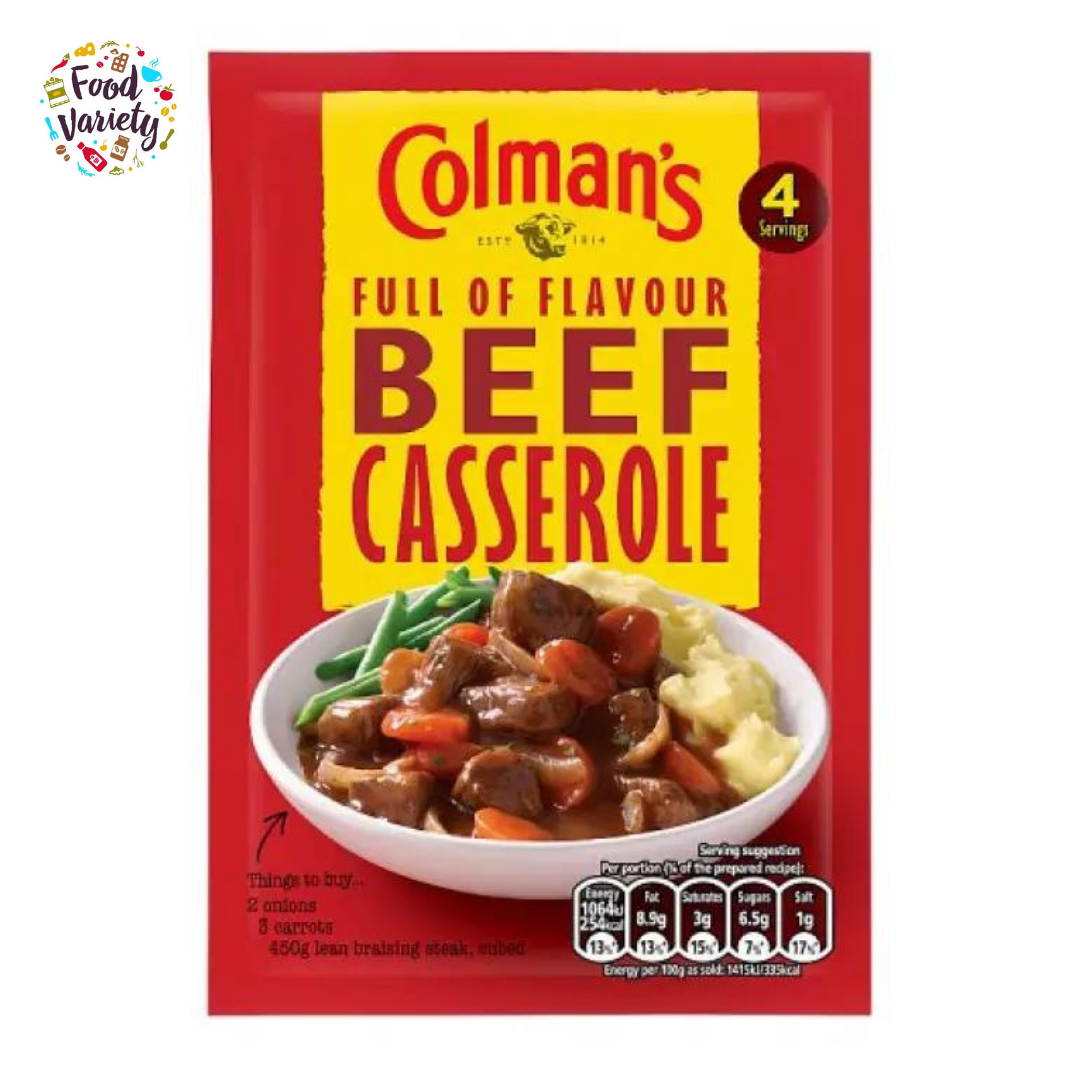 Colman's Beef Casserole Sauce Mix 40g โคลแมนส์ ผงซอสสำหรับทำเนื้อคาสโรล 40กรัม