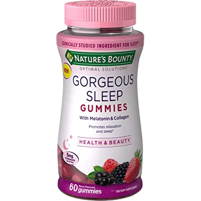 เยลลี่ช่วยการนอนหลับ แบบ 5mg ของแท้ Nature's Bounty, Sleep Gummies, Tropical Punch Flavored, 60 Gummies