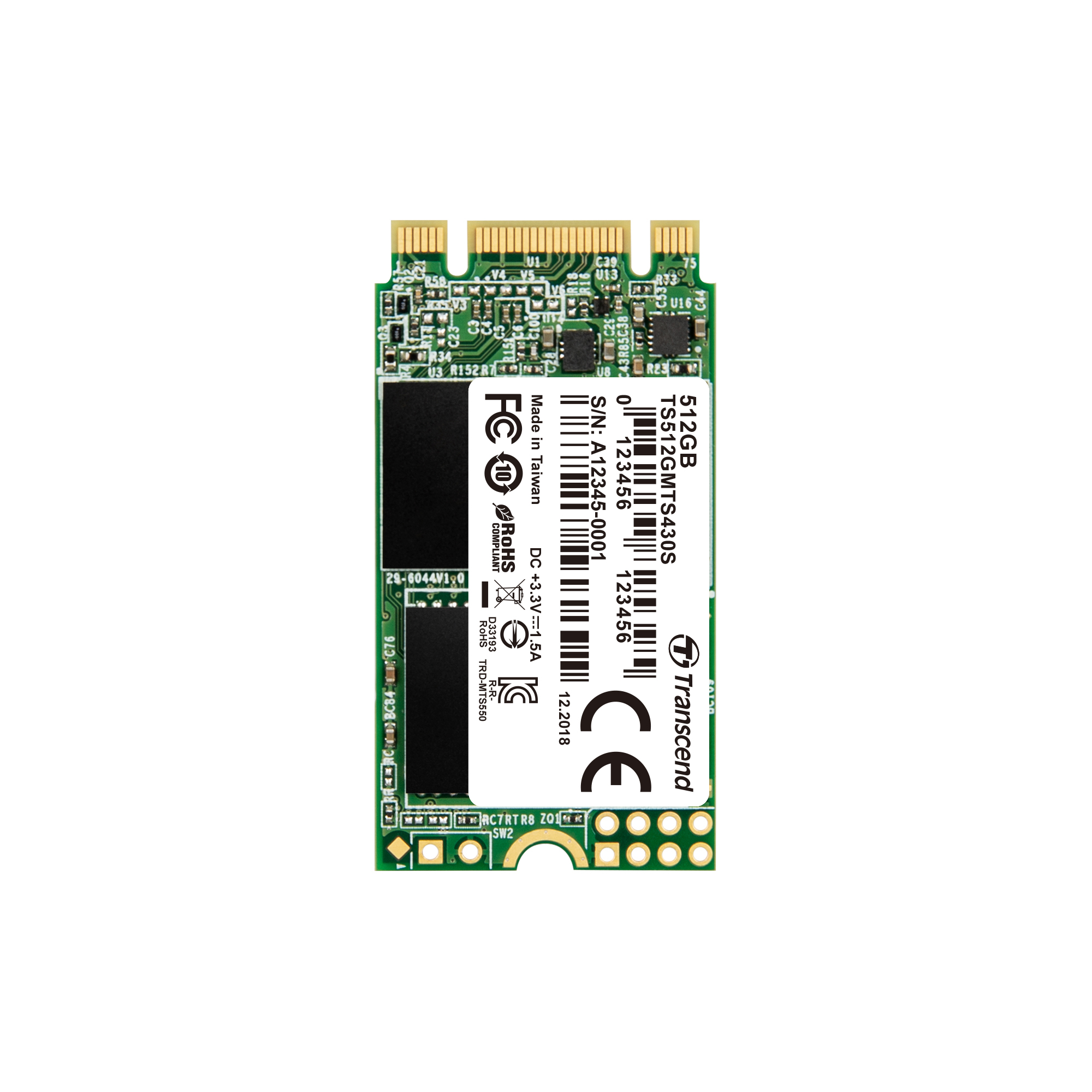 M.2 2242 SSD 512 GBMTS430S(R max 560 MBs W max 500 MBs) Transcend รับ ...