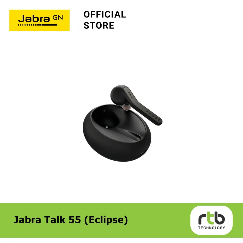 Jabra หูฟังบลูทูธ Bluetooth Headset รุ่น Talk 55 (Ecliipse) - Black