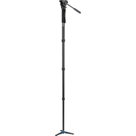Benro โมโน A38TDS2 Aluminum Monopod 3-Leg Locking Base  S2 Video Head (Black)
