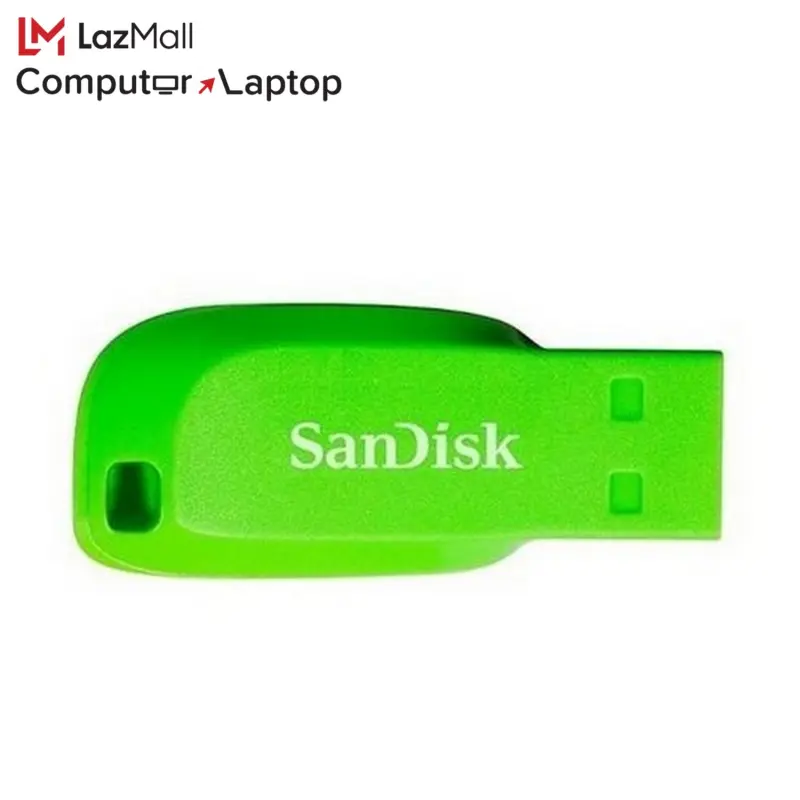 ภาพสินค้าSandisk Cruzer Blade 16GB - Electric Green (CZ50C-016GB35G) ( แฟลชไดร์ฟ usb Flash Drive ) จากร้าน LazMall Computer & Laptop บน Lazada ภาพที่ 1