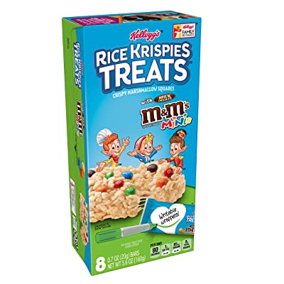 Kelloggs Rice Krispies Treats M&M 160g. เคลล็อกส์ ไรท์ คริสปี้ ช็อคโกแลต เอ็มแอนด์เอ็ม ซีเรียส ข้าวโพดอบกรอบแท่ง 🔥สินค้าใหม่พร้อมจัดส่งสินค้ามีจำกัด?🔥