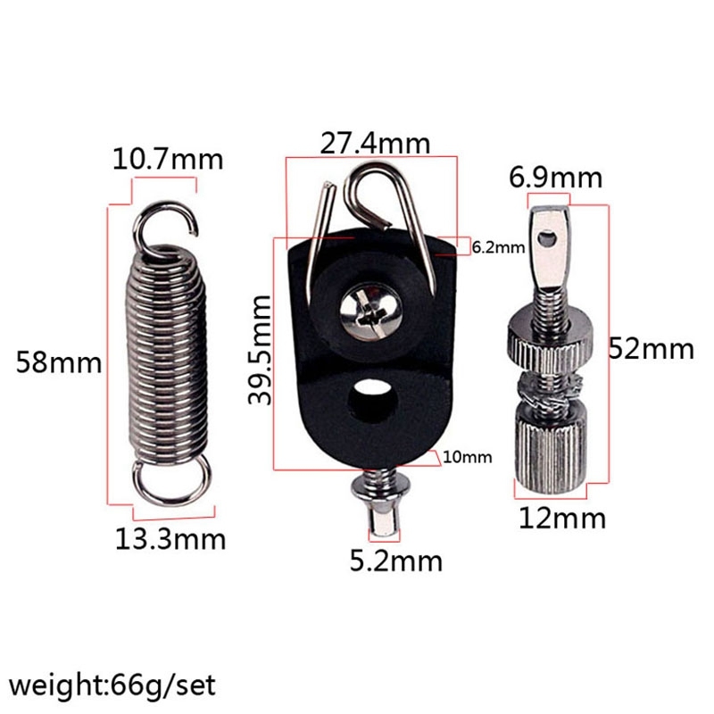 Bass Drum Foot Pedal Spring with D-Ring Springs Tensioner Percussion Instruments Accessories for Drummer Percussionist