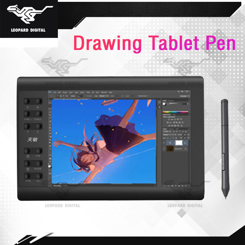 กระดานวาดภาพดิจิตอล เม้าส์ปากกา เมาส์ เมาส์ปากกา กระดานวาดรูป วาดรูปออกแบบ วาดรูป ขนาด 10*6 นิ้ว Drawing Tablet Pen