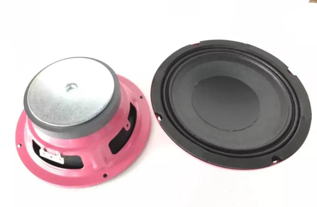 lxj ดอกลำโพงซับรถยนต์ 6.5 นิ้ว 4 OHMS 200 วัตต์ SUB WOOFFER รุ่นmax-power 200w สีชมพู