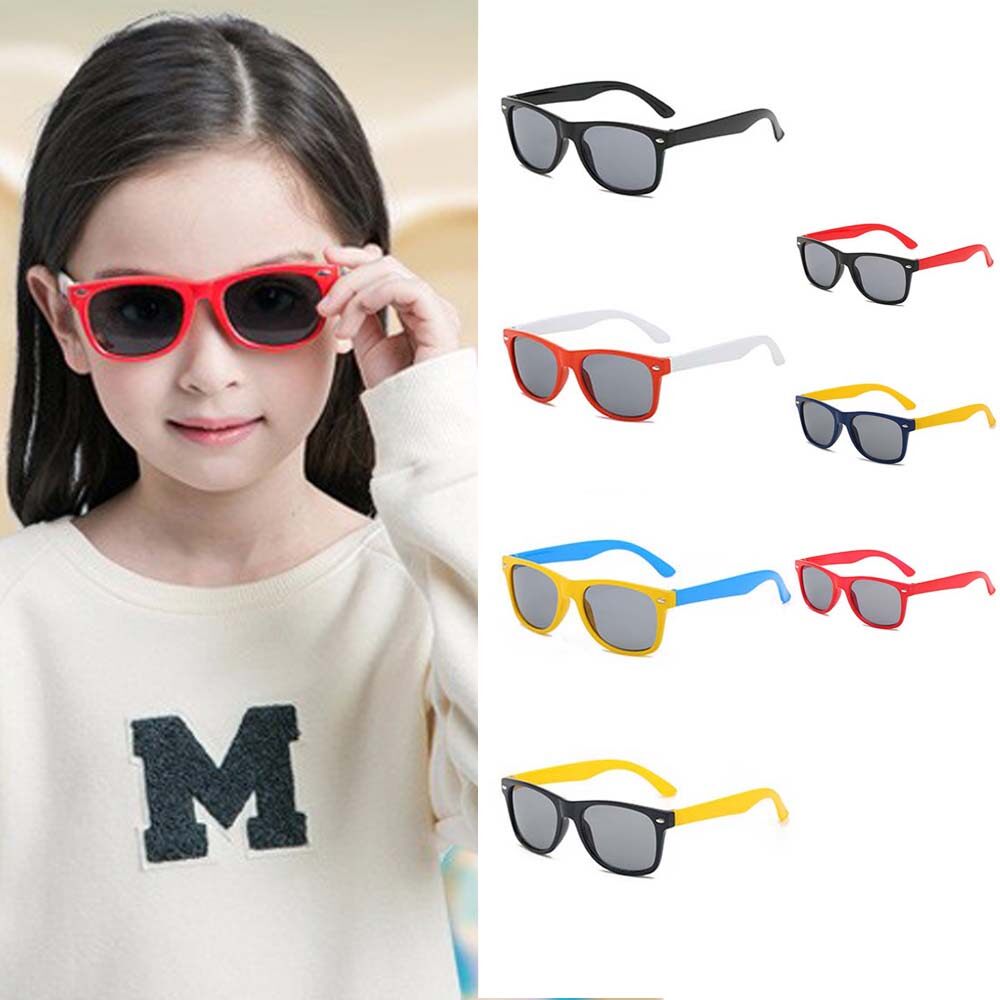 OE9W4M8แฟชั่น Anti-UV เด็กผู้หญิง Retro Shades แว่นตากันแดดสแควร์แว่นตาโพลาไรซ์แว่นตากันแดด