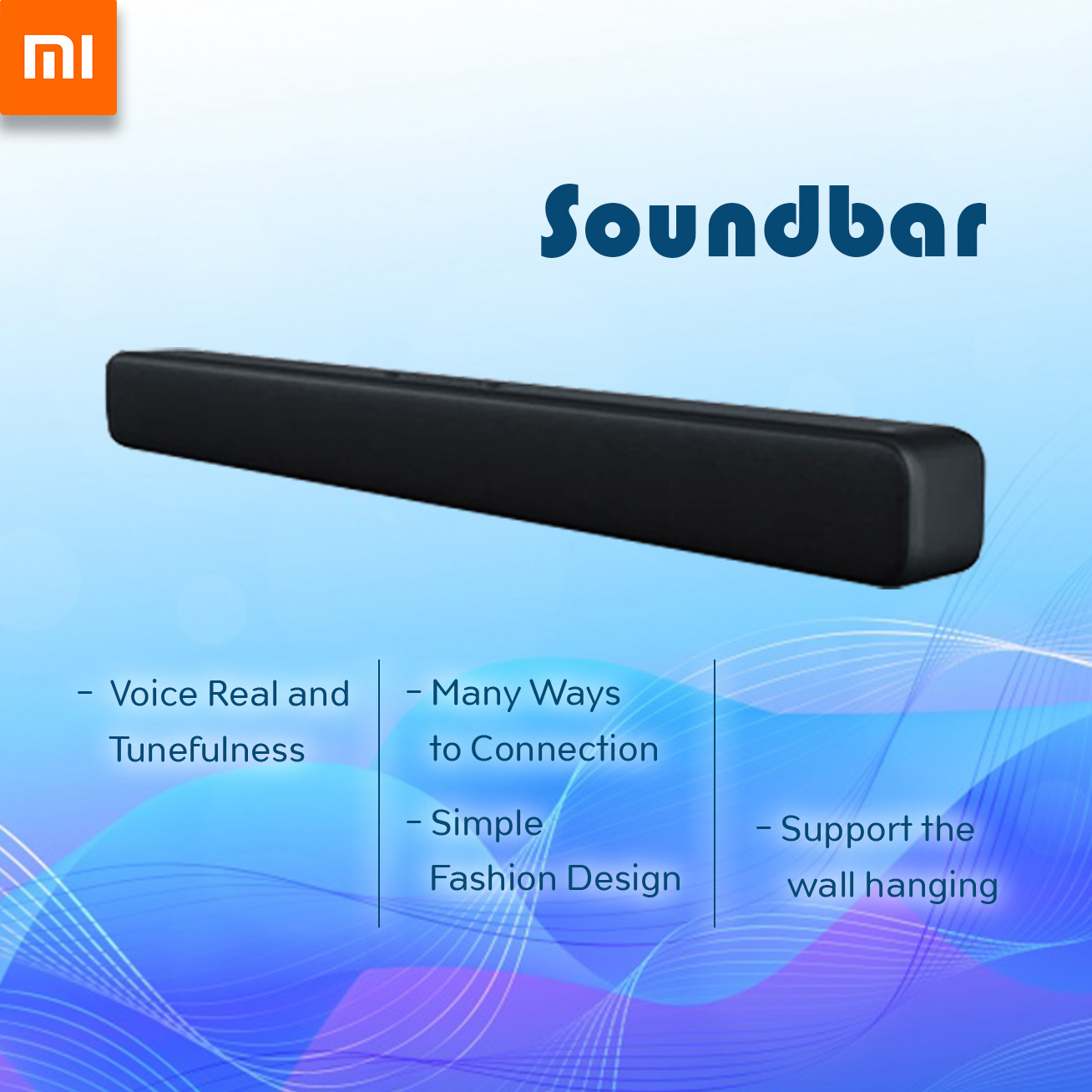 Xiaomi Mi Sound Bar TV Speaker with Bluetooth Original Product ลำโพงบลูทูธ ลำโพงไร้สาย เสี่ยวมี่ ซาวน์บาร์ - bf54eed5161dbbbd8057ee8bee3a52fa - Xiaomi Mi Sound Bar TV Speaker with Bluetooth Original Product ลำโพงบลูทูธ ลำโพงไร้สาย เสี่ยวมี่ ซาวน์บาร์