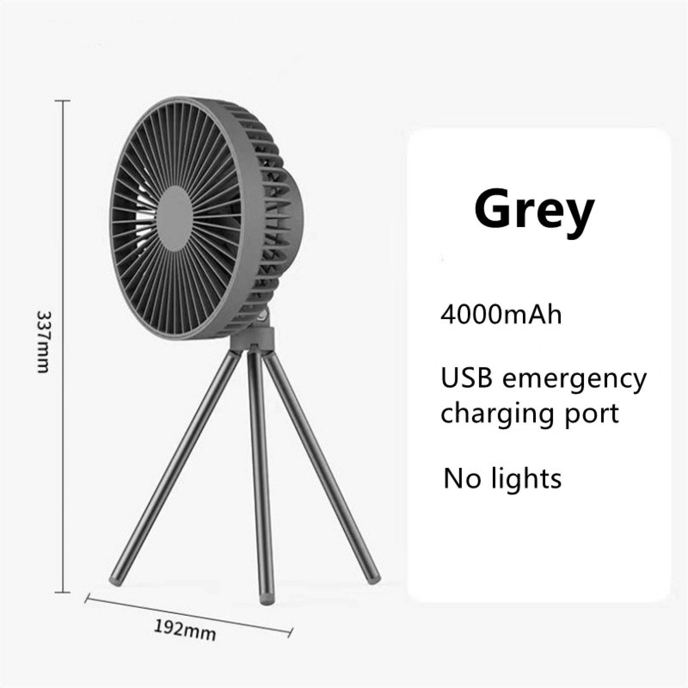 พัดลมพกพาแคมป์ พัดลมพกพา 4000Mah/10000Mah USB Camping Fan LEDพัดลมแขวน