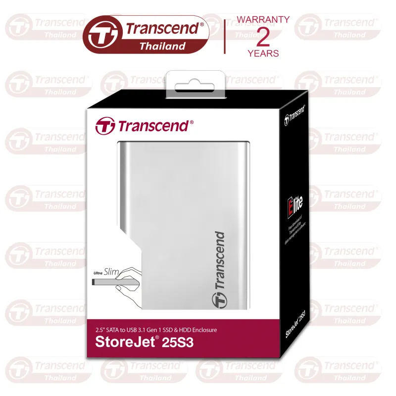 ภาพสินค้า2.5 SSD/HDD Enclosure : SATA : Transcend จากร้าน Transcend Thailand (E-PARTS) บน Lazada ภาพที่ 1