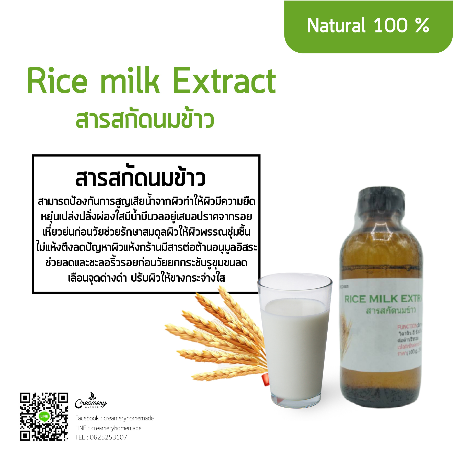 สารสกัดนมข้าว Rice milk Extract