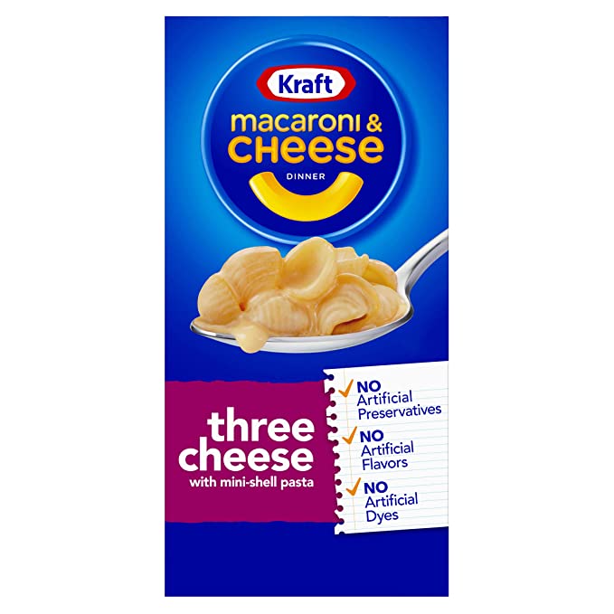 Kraft Macaroni & Cheese, Three Cheese, 7.25 oz คราฟท์มักกะโรนี