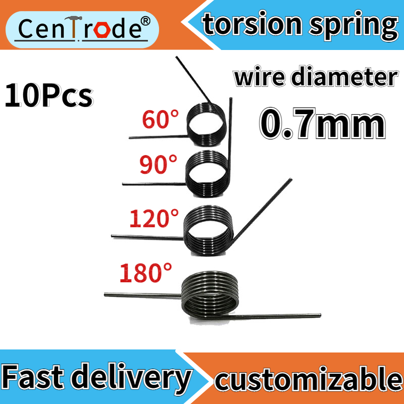 5Pcs 0.5mm Wire Diameter 4.5mm Outside Diameter Torsion V Springs 3 Turns 90°