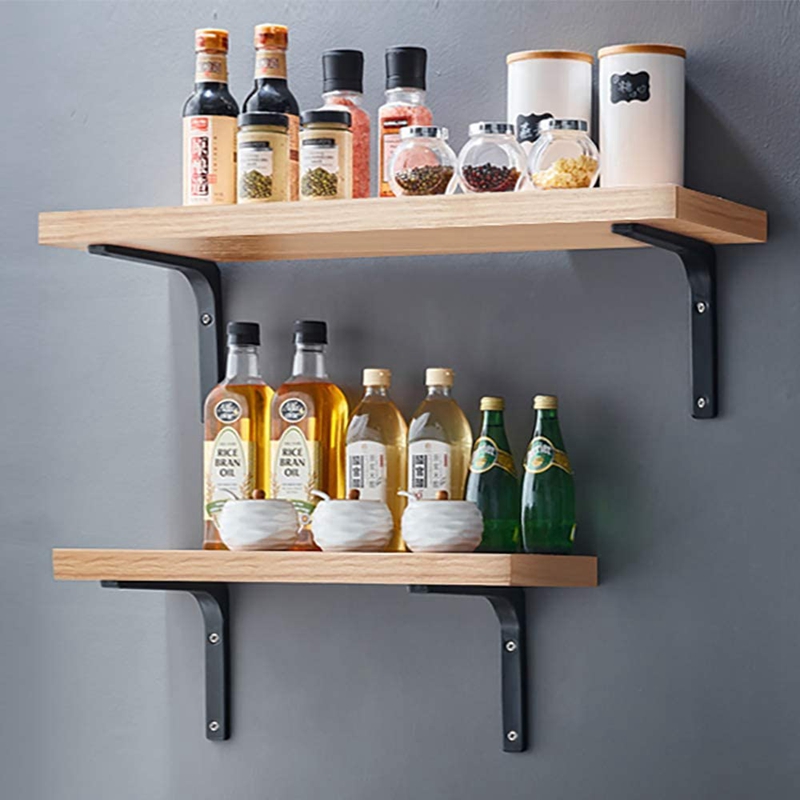 8 PCS Iron Wall Shelf Bracket, Heavy Duty Shelf Support Bracket Decorative Joint Angle Bracket