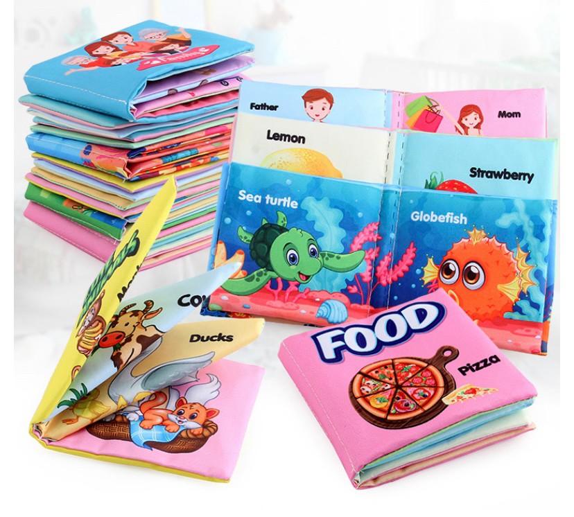 หนังสือผ้าสำหรับเด็ก หนังสือผ้าสำหรับเด็กเล็ก หนังสือผ้าเสริมพัฒนาการสำหรับเด็ก # 568