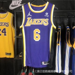 NMUX NBA Los Angeles Lakers Lebron James Jersey Basketball Shirt A5CK thumbnail