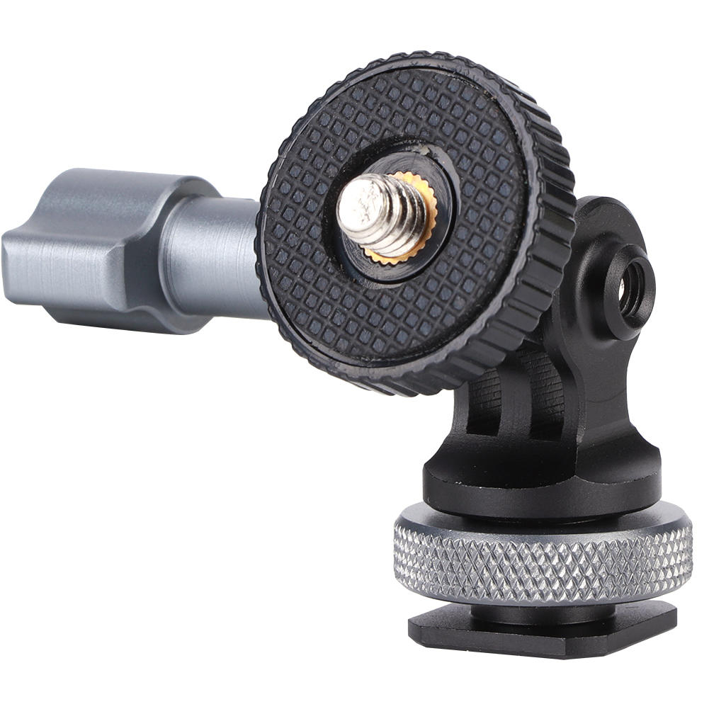 Hot Shoe to 1/4IN Screw Adapter Base 180 Degree Movement Expansion