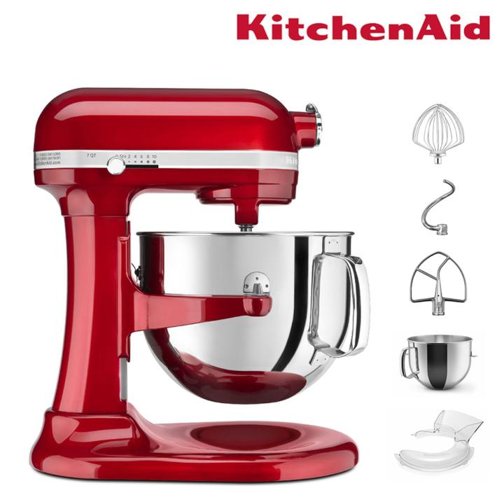 KitchenAid เครื่องผสมอาหารแบบยกโถ ขนาด 7 ควอทซ์ สี Candy Apple Red