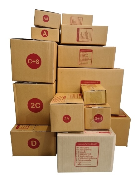 แพ็คละ 20 ใบ กล่องไปรษณีย์ กล่องพัสดุ กล่องกระดาษ สำหรับส่งของให้ลูกค้า แม่ค้าออนไลน์ ขนาด No.00(ไม่พิมพ์) / 0 / 0+4 / A / AA / 2A / B / 2B