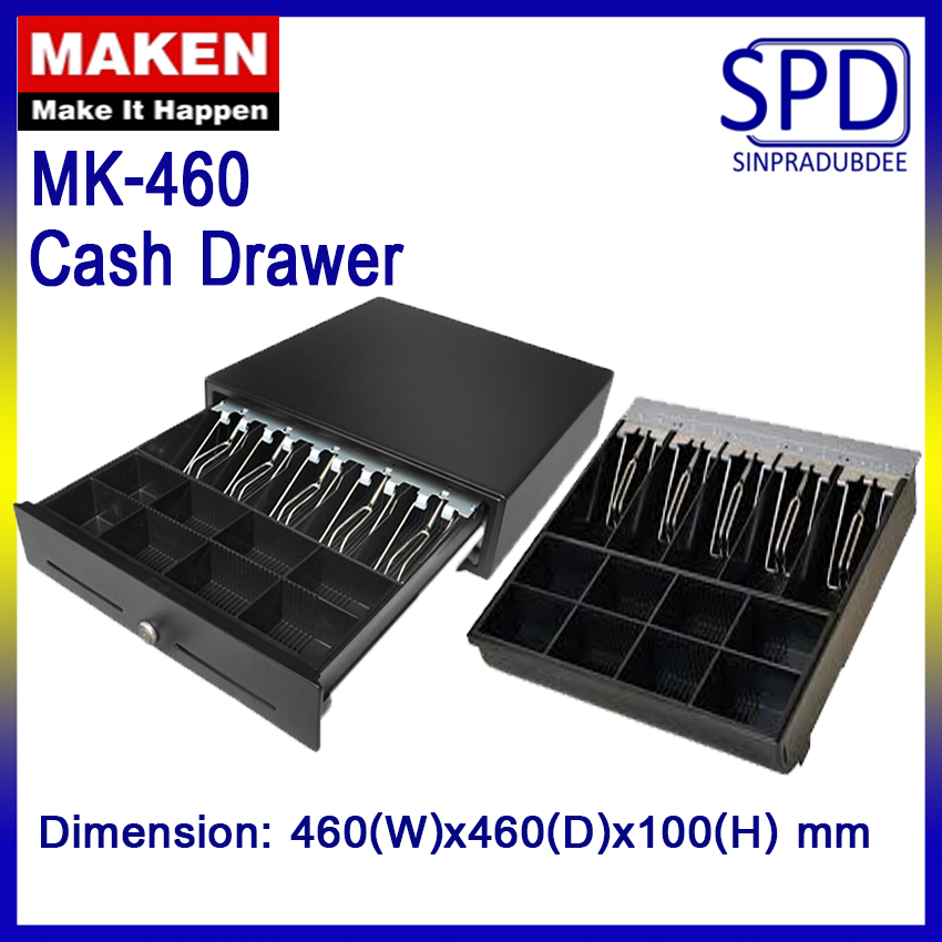 Maken MK-460 Cash Drawer (5 Bank and 8 Coin slots / RJ11 Port Connectivity)