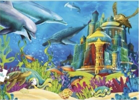 จิ๊กซอว์ 500 ชิ้น ภาพใต้ท้องทะเล ตัวต่อ จิ๊กซอ จิ๊กซอว์สำหรับผู้ใหญ่ ภาพติดผนัง Jigsaw Puzzle เกมปริศนา ตกแต่งบ้าน ของขวัญ ขึ้นบ้านใหม่