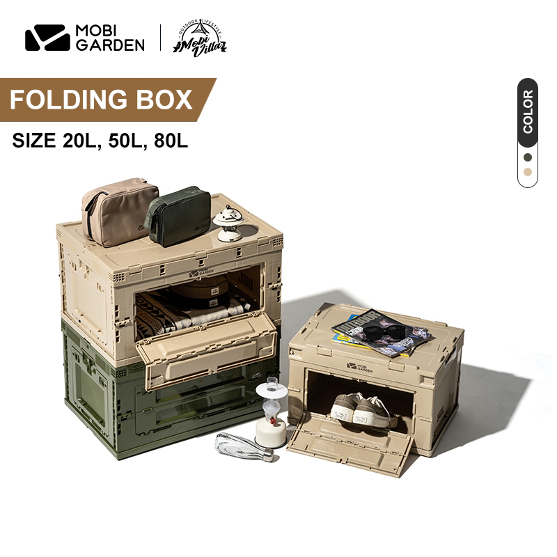 Mobi Garden Folding Storage Box 50L กล่องเก็บของอเนกประสงค์พับได้ Container Box (จัดส่งจากไทย)