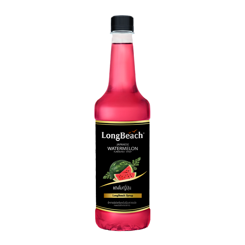 ลองบีชไซรัปแตงโมญี่ปุ่น ขนาด 740 มล. LongBeach Japanese Watermelon Syrup Size 740 ml.