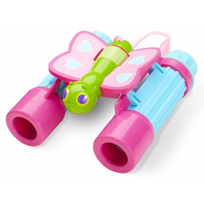 Binoculars กล้องส่องทางไกล สไหรับนักสำรวจตัวน้อย Melissa & Doug cutie pie butterfly binoculars ลายผีเสื้อสีชมพู