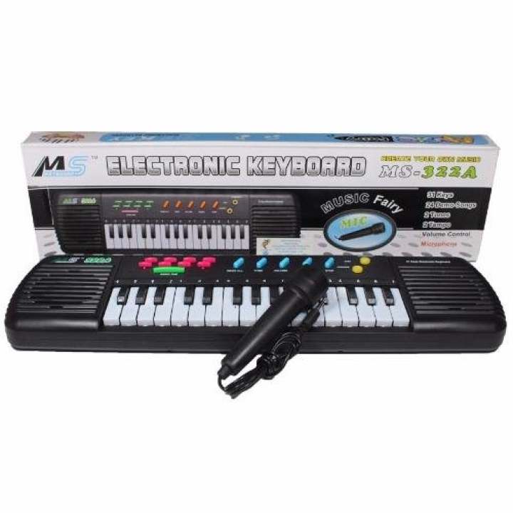 BKL TOY ออร์แกนคีย์บอร์ด ไมโครโฟน สำหรับเด็ก รุ่นประหยัด(31 Keys Electric Keyboard) 322A
