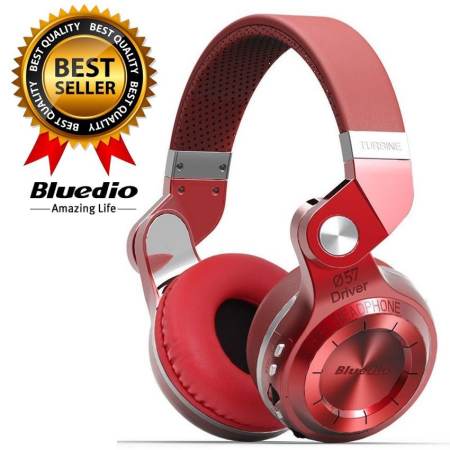 Bluedio หูฟัง Bluetooth 4.1 HiFi Super Bass Stereo Headphone รุ่น T2  (Red)