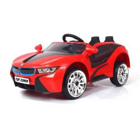 ประกัน 6 เดือน BMW i8 12V 2 Motors รถแบตเตอรี่ รถเด็กนั่งไฟฟ้า รถเด็กเล่น - สีแดง
