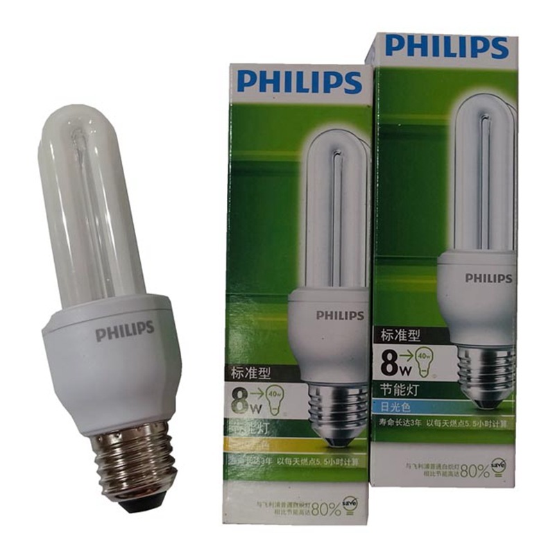 Philipsหลอดประหยัดไฟ ES 18W WW/CDL อบอุ่นสีขาว มาตรฐานหลอดประหยัด 3Uโคมไฟประหยัดพลังงาน