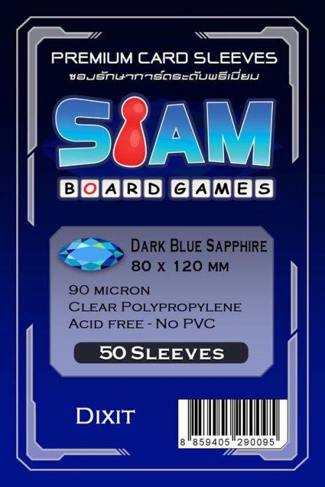 ซอง ซองใส ซองใส่การ์ด สยามบอร์ดเกมส์ Siam Board Games Premium Card Sleeve Dark Blue Sapphire 80x120 mm
