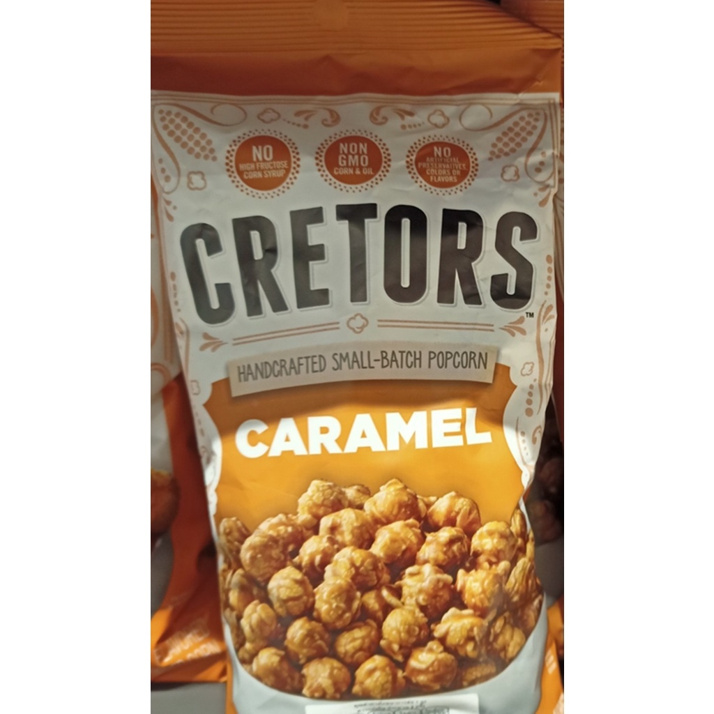 Cretors popcorn caramel 227g.ป้อปคอน ข้าวโพดอบกรอบเครือบคาราเมล ขนมขบ
