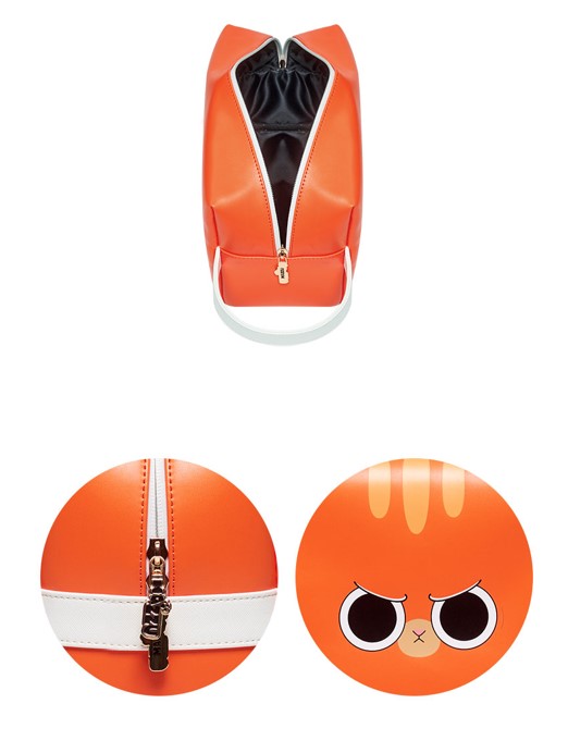 [MAZZU] Golf Animal Face Pouch Orange 1EA