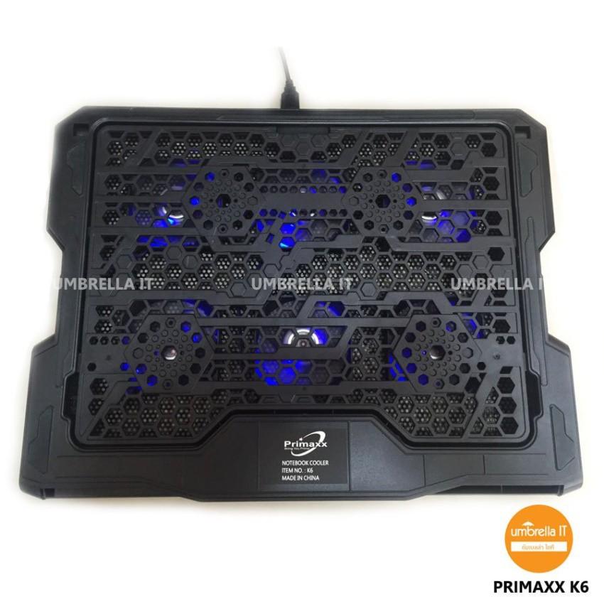 ลดราคา Primaxx Cooling Pad Notebook 6Fan พัดลมโน๊ตบุ๊ค 6ใบพัด รุ่น K6 (สีดำ)#894 #ค้นหาเพิ่มเติม HDMI to HDMI คีบอร์ดเกมมิ่ง Headsete Voice Recorder