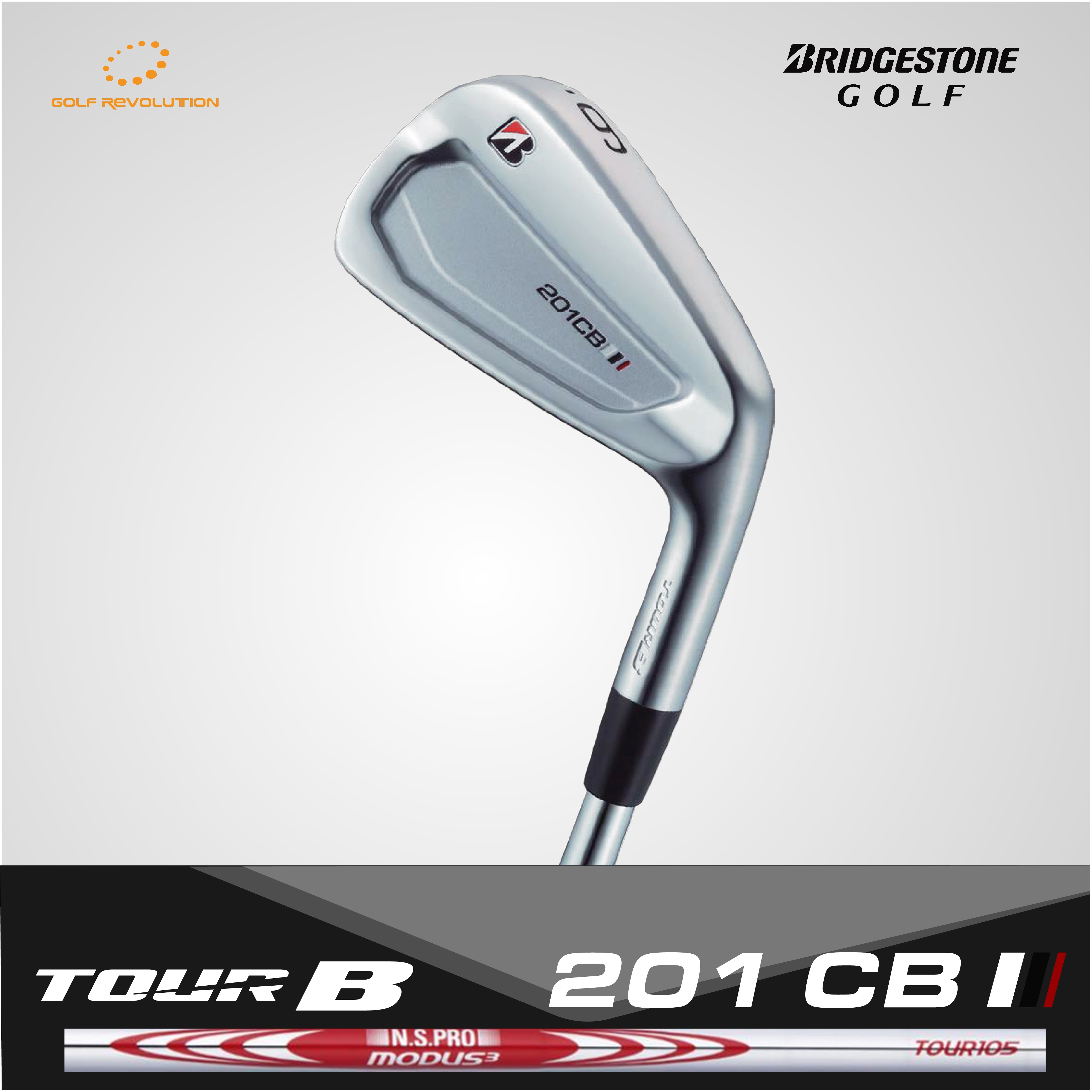 เหล็ก Bridgestone golf - NEW Tour B 201CB iron with NS.Pro Modus105 steel shaft [6 ชิ้น (5-9,PW)]