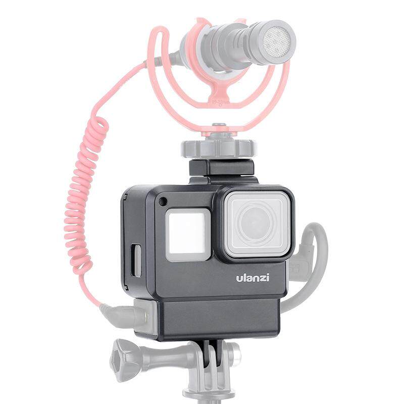 Ulanzi V2 กล้องถ่ายรูปวีล็อกป้องกันเคสไมโครโฟนฝาครอบสำหรับ GoPro hero7/6/5 Vlogging การติดตั้ง