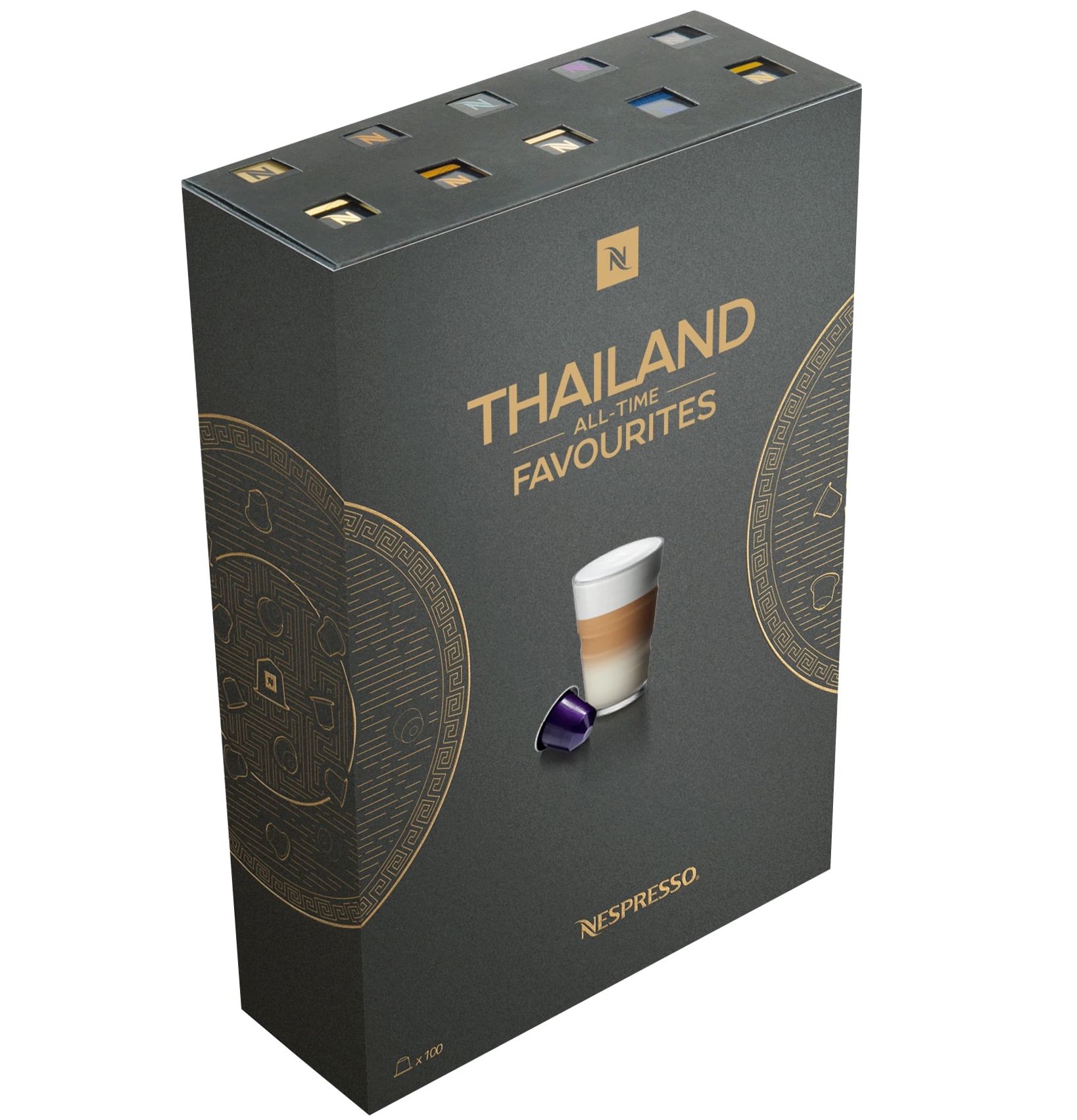 Nespresso Thailand All Time Favorites Variety Pack (10 Favorites) Ground Coffee Capsule เนสเพรสโซ ออลไทม์ วาไรตี้ (รวมรส 10รส) กาแฟคั่วบด แคปซูล 100 Capsules
