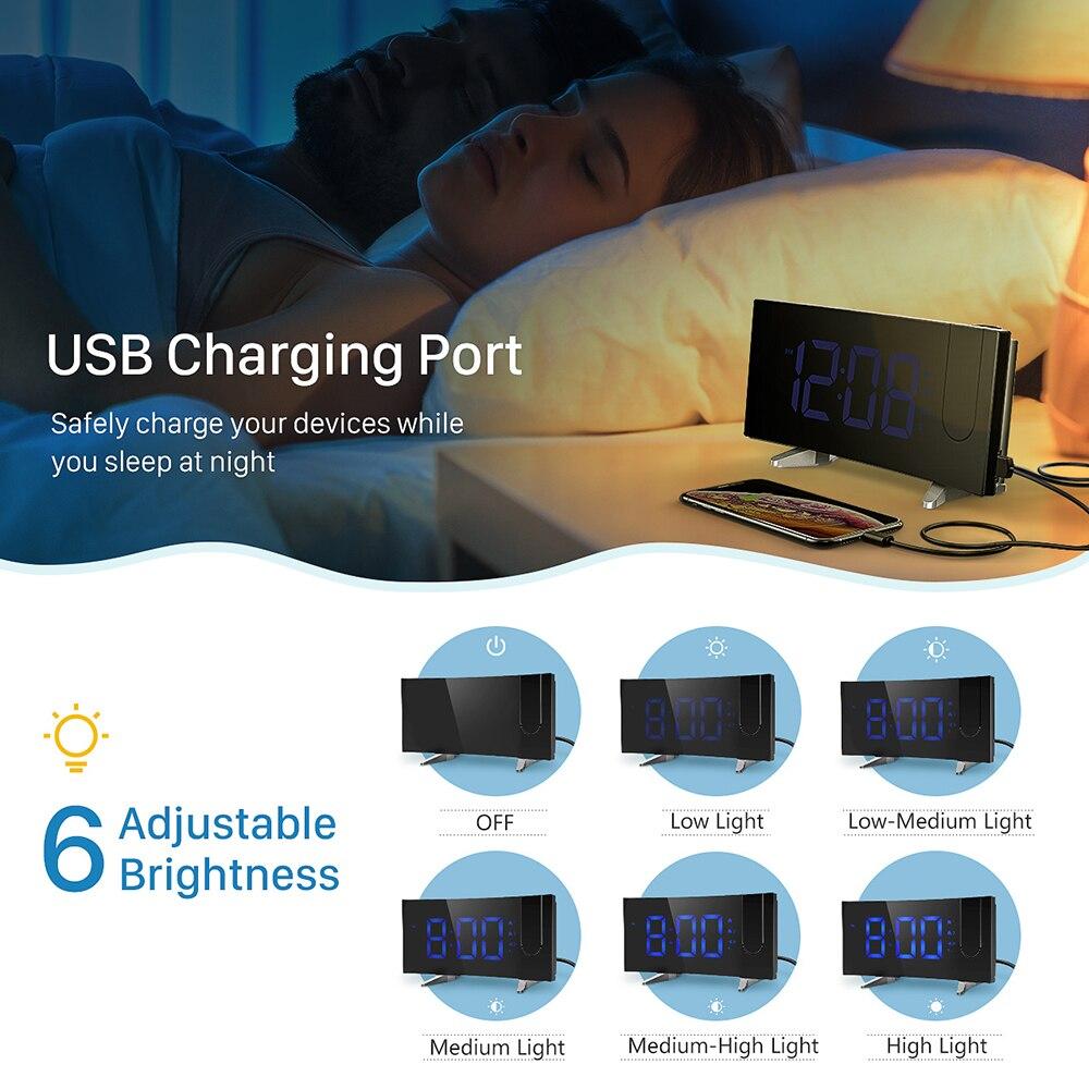 Mpow HM268 Digital FM Radio Alarm Clock With Projection 4 Alarm Sounds